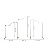 Lofaris Wave Top Arch Chiara Wall Party Frame 3 Piece Set